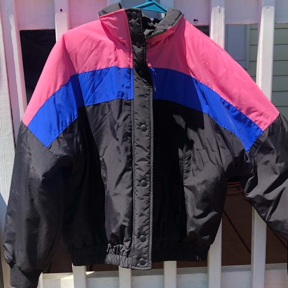 PINK/BLUE BLOCK COAT!